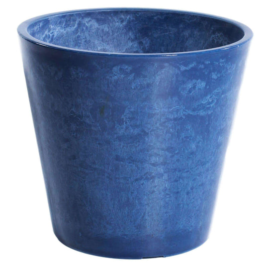 Glossy Blue Garden Pot 25cm-0